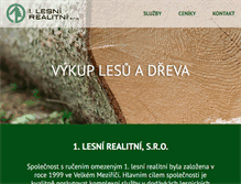 Tablet Screenshot of lesni-realitni.cz